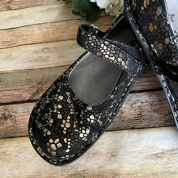 Alegria Leather Metallic Mosaic Mary Janes BEL-780 Size EU 38 US 8 - Picture 5 of 10